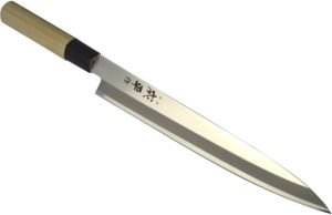 Set di 5 Coltelli Giapponesi in Acciaio Inossidabile con Blocco Portacoltelli Finitura Caramello GINSU Gourmet Chikara 